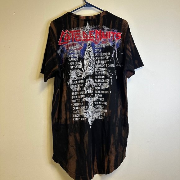 LONG Cote De Nuits Designer Skulls England Cities T-shirt Men's Large - Picture 2 of 5